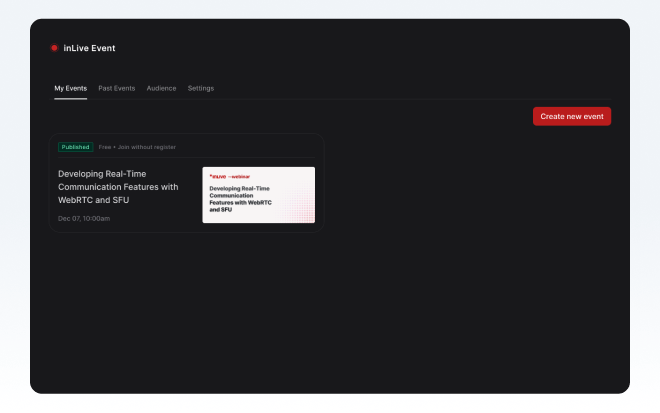 The image of integrated event management feature